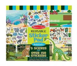 MELISSA AND DOUG - BLOC D'AUTOCOLLANTS RÉUTILISABLES HABITATS